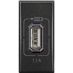 BTICINO S.P.A. - BTIHS4285C1 AXOLUTE - USB CHARGER 1,1A ANTHRACITE