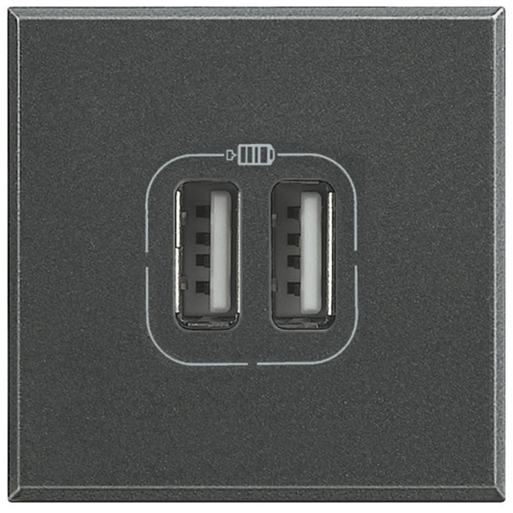 BTICINO BTIHS4285C2 AXOLUTE - CARICATORE USB 2P ANTRACITE