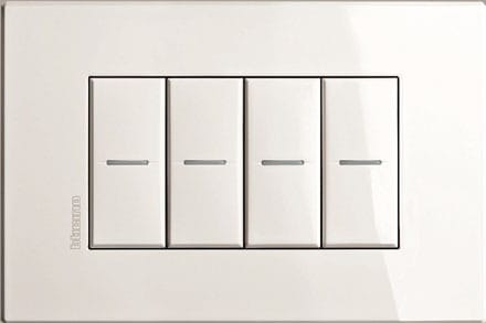 BTICINO S.P.A. - BTIHW4804HD AXOLUTE AIR - PLACCA 4M BIANCO