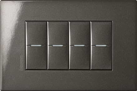 BTICINO S.P.A. - BTIHW4804HS AXOLUTE AIR - PLACCA 4M ANTRACITE