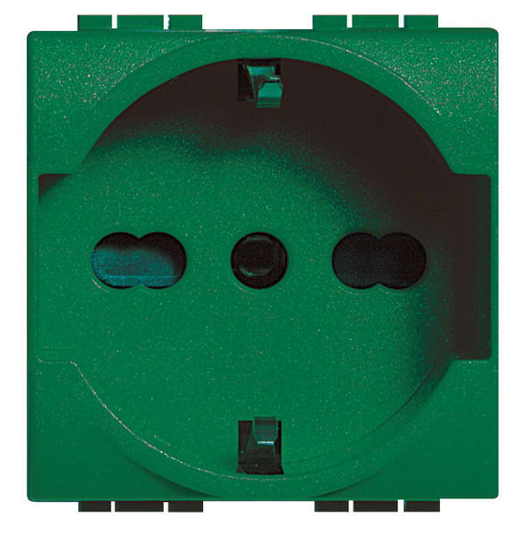 BTICINO S.P.A. - BTIL4140X16V LIVING INT - PRESA SCHUKO E BIPASSO VERD