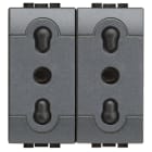 BTICINO - BTIL4180/2 LIVING INT - PRESA DUPLEX BIPASSO 10/16A