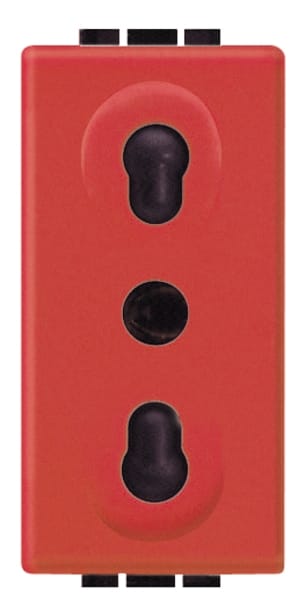 BTICINO S.P.A. - BTIL4180R LIVING INT - PRESA BIPASSO 2P+T ROSSA