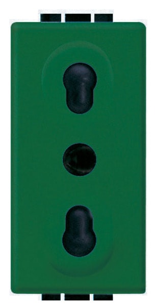 BTICINO S.P.A. - BTIL4180V LIVING INT - PRESA BIPASSO 2P+T VERDE