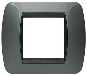 BTICINO BTIL4802AC LIVING INT - PLACCA 2 POSTI ACCIAIO SCUR