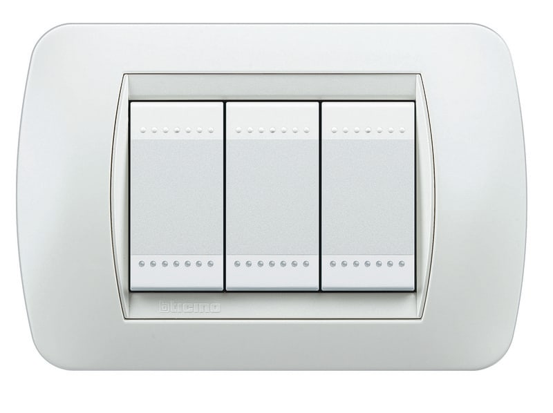 BTICINO S.P.A. - BTIL4803BI LIVING INT - PLACCA 3P BIANCO