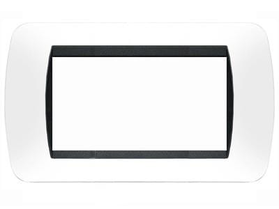 BTICINO S.P.A. - BTIL4804PB LIVING INT.- PLACCA 4P PLASTICA BIANCO S