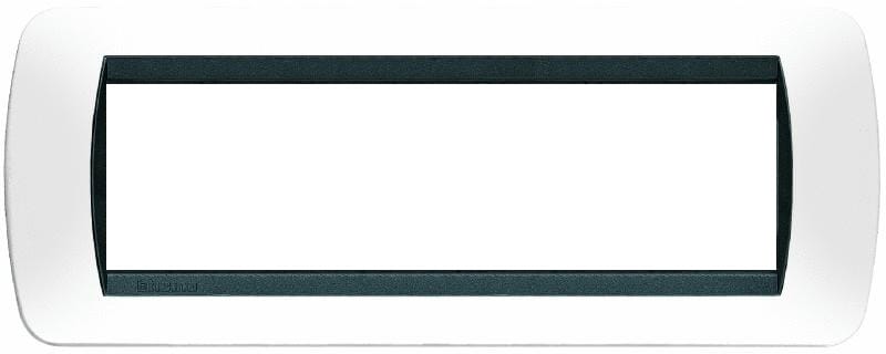 BTICINO S.P.A. - BTIL4807PB LIVING INT.- PLACCA 7P PLASTICA BIANCO S