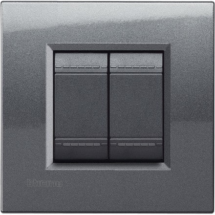 BTICINO BTILNA4802AC LL - PLACCA 2P ACCIAIO