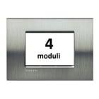 BTICINO - BTILNA4804ACS LL - PLACCA 4P ACCIAIO SPAZZOLATO