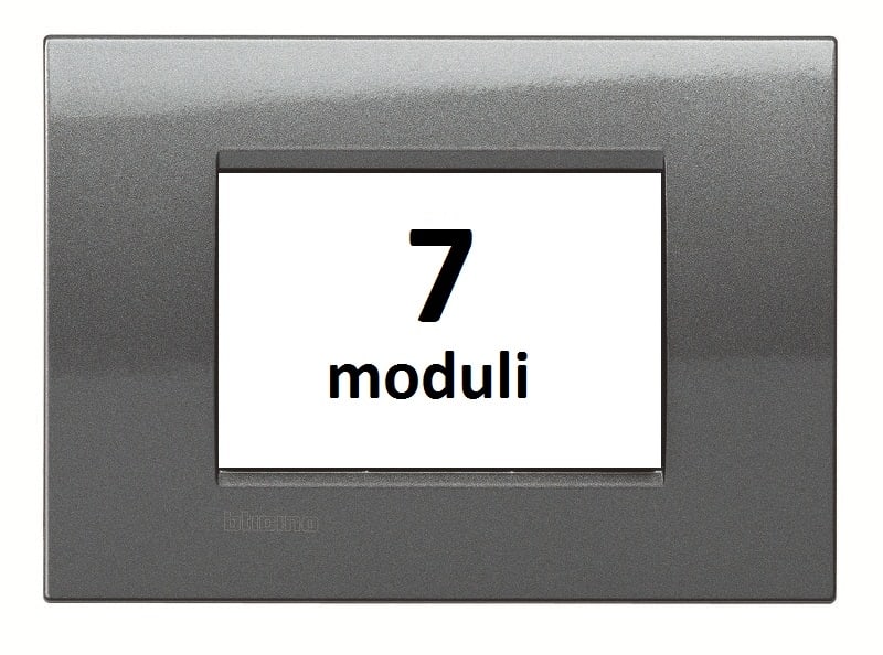 BTICINO S.P.A. - BTILNA4807AC LL - PLACCA 7P ACCIAIO