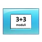 BTICINO - BTILNA4826AD LL - PLACCA 3+3P AZZURRO