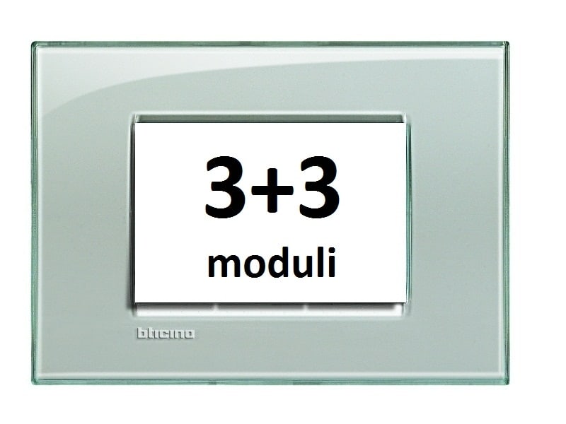 BTICINO BTILNA4826KG LL - PLACCA 3+3P GRIGIO GHIACCIO