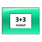BTICINO - BTILNA4826VD LL - PLACCA 3+3P VERDE