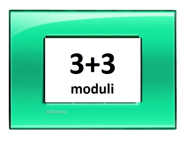 BTICINO BTILNA4826VD LL - PLACCA 3+3P VERDE