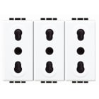 BTICINO - BTIN4180/3 LIGHT - PRESA TRIPLEX BIPASSO 10/16A