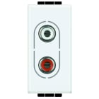 BTICINO - BTIN4281 Anschlussdose RCA 2-Fach WEISS