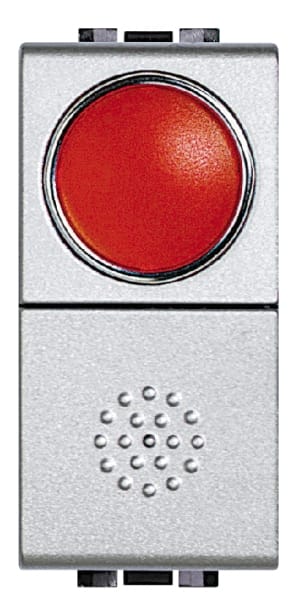 BTICINO S.P.A. - BTINT4038R LIGHT TECH - PULSANTE + PORTALAMP ROSSO