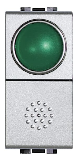 BTICINO S.P.A. - BTINT4038V LIGHT TECH - PULSANTE + PORTALAMP VERDE