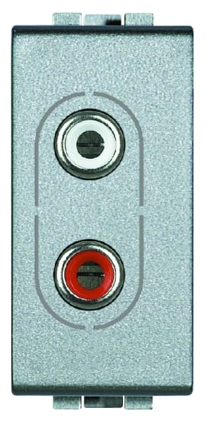 BTICINO BTINT4281 LIGHT TECH - PRESA AUDIO RCAX2
