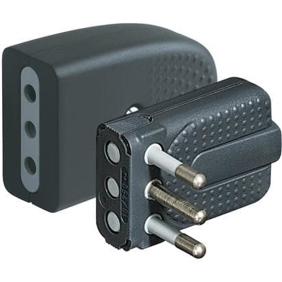 BTICINO S.P.A. - BTIS2465TGP KIT - SPINA + PRESA CORNER 2P+T 10A GRIG