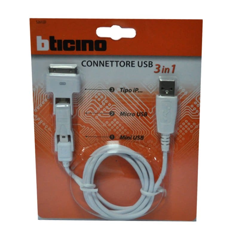 BTICINO S.P.A. - BTIS2612D KIT - USB CONNETTORI 3 IN 1