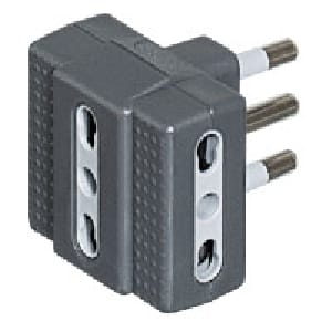 BTICINO S.P.A. - BTIS3604G KIT - ADATTATORE TRIS 3 BIPASSO 16A GRIG