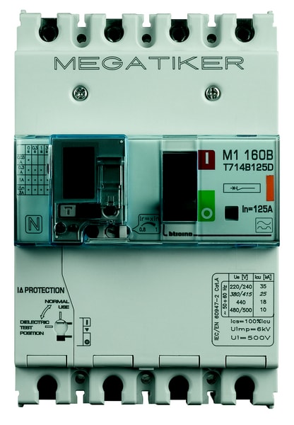 BTICINO S.P.A. - BTIT714B80D M1 160B - MAGNETOT+DIFF 3P+N/2 80A 25KA