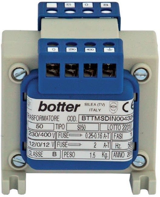 BOTTER ELETTROTECNIC - BOTBTTMSDIN019348 T.M. 250VA 230-400/24-0-24V MOD. DIN