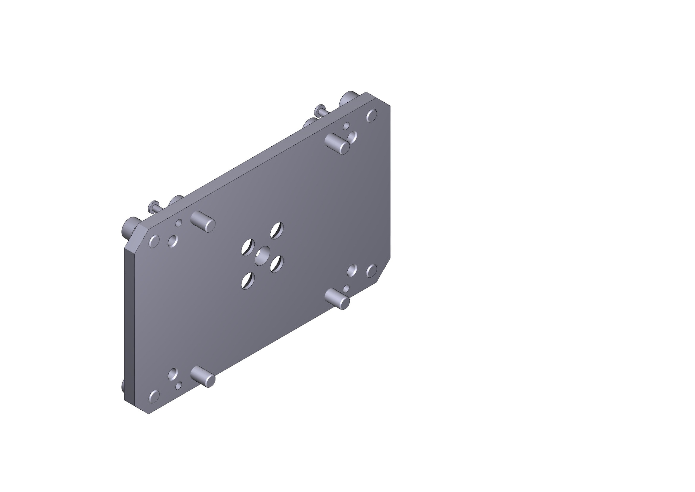 CAME SPA CMC119RIG168 PIASTRA INTERMEDIA ATTACCO ASTA GARD 4