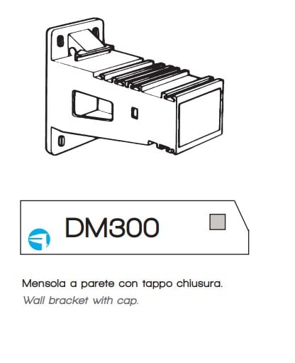 CANALPLAST CANDM300 MENSOLA PARETE+TAPPO