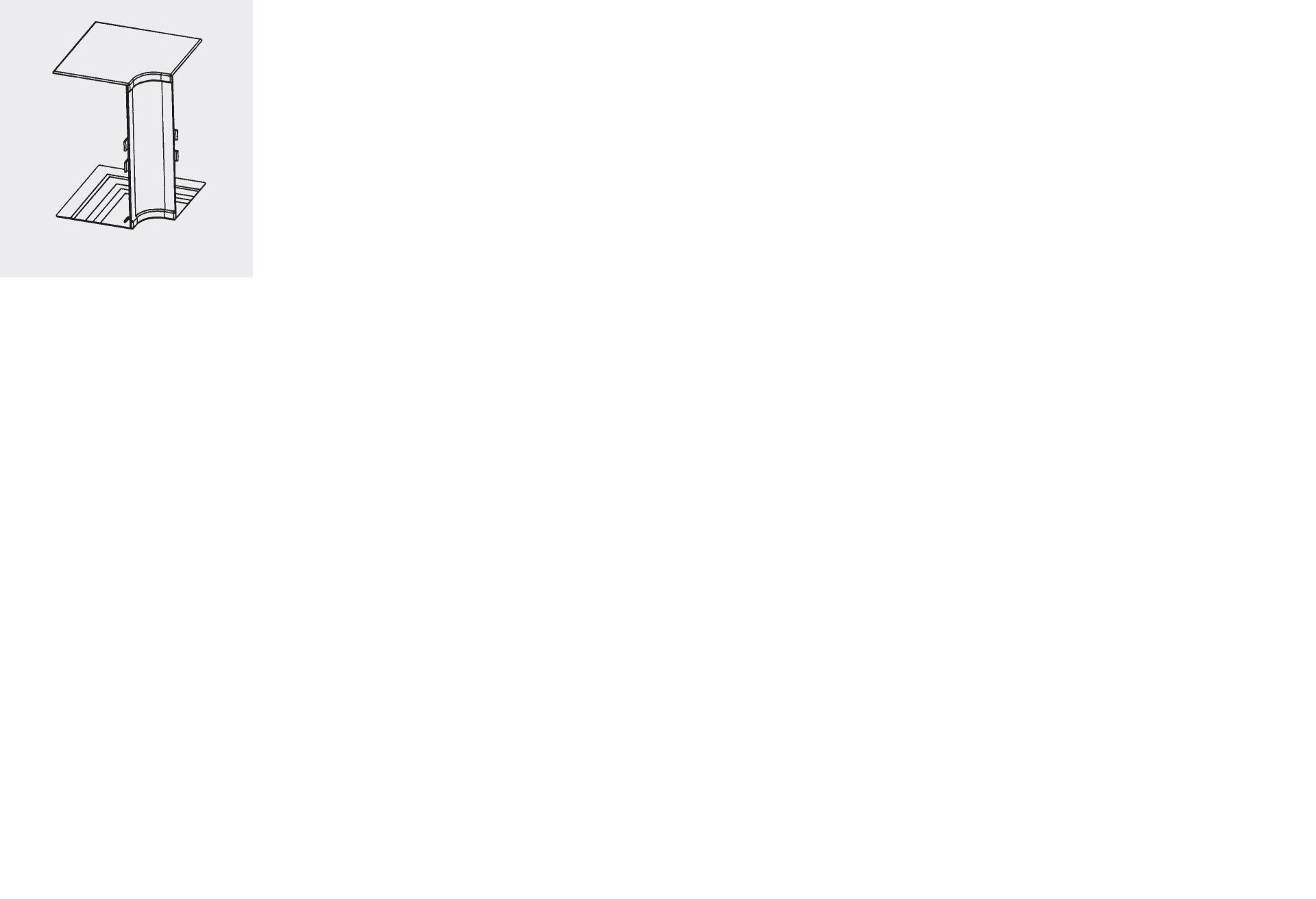 CANALPLAST - CANGT26IBEU ANGOLO INT.80X40 BIA 9010