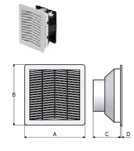 CEB S.R.L. - CBSVEN920 VEN920 VENTILAT.C/FILTRO DA 250X250 V115