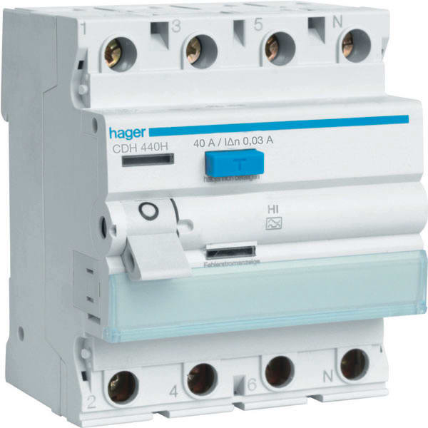 HAGER - HAGCDH440H INT. DIFF. ACC. 4P 30 MA 40A HI 4M