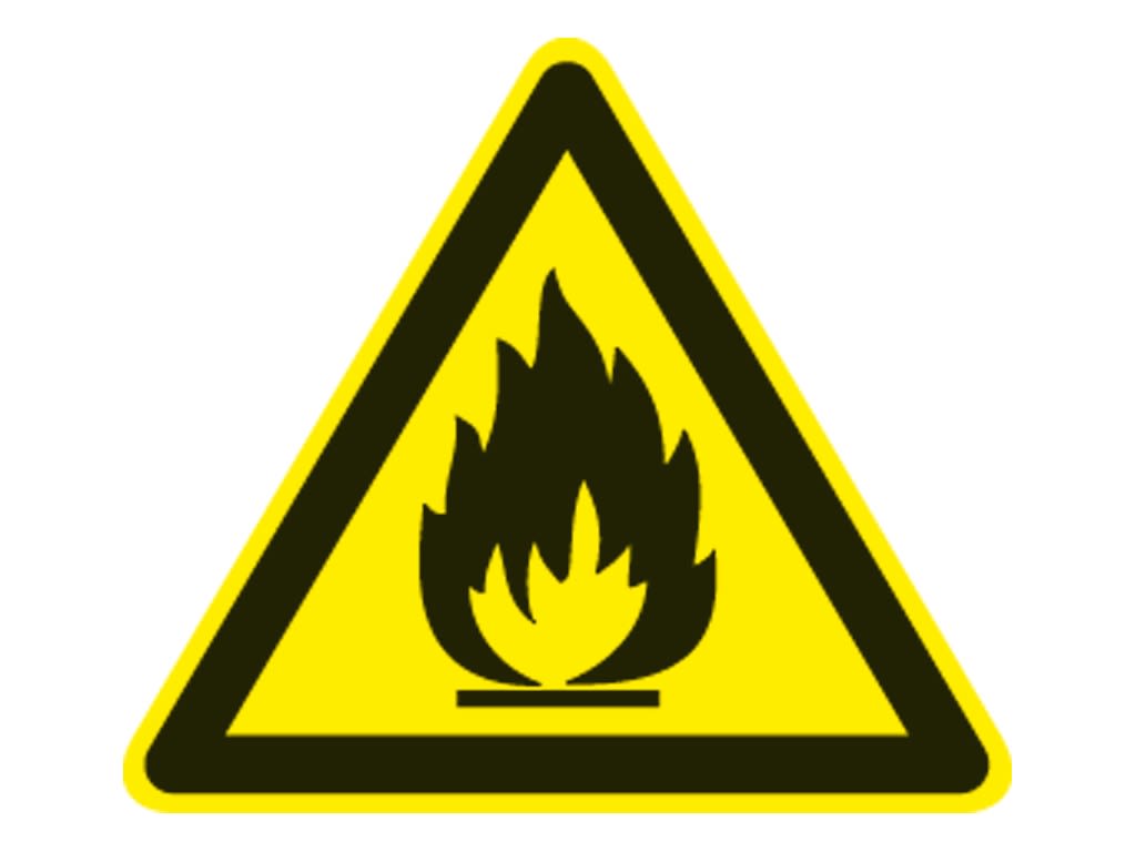 CEMBRE S.P.A. - CEM200802 ETICHETTA ADESIVA DI AVVERTIMENTO WS-FM, SIMBOLO MATERIALE INFIAMMABILE, DIMENSIONE 50mm