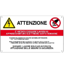 CEMBRE SPA - CEM268000 ETICHETTA ADESIVA, DIVIETO LAVORI SU APPARECCHIATURE ELETTRICHE SOTTO TENSIONE