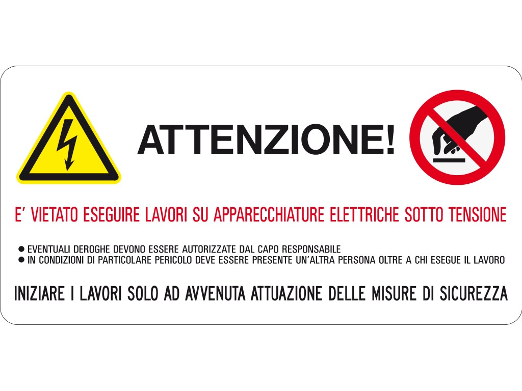 CEMBRE S.P.A. - CEM268200-GB ETICHETTA ADESIVA PER IMPIANTI ELETTRICI, VIETATO APRIRE