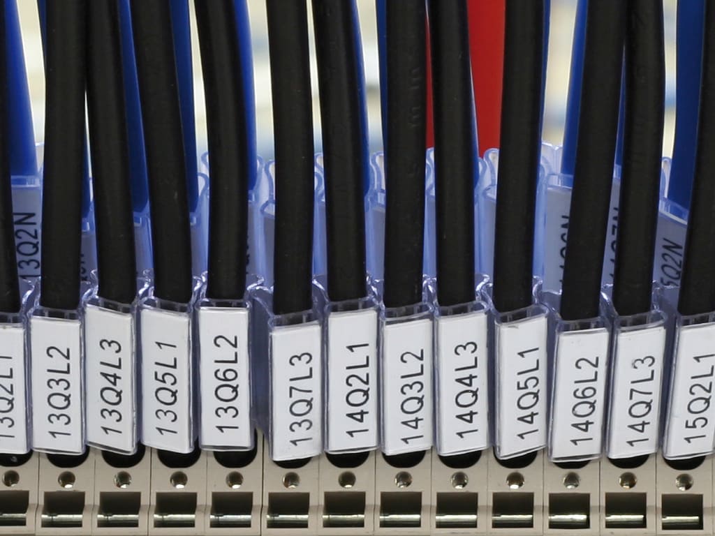 CEMBRE S.P.A. - CEM42093B TARGHETTE SEGNACAVO, SERIE FLAT, PREFUSTELLATE, PER TUBETTI PMF, IN PVC RIGIDO, 4x20mm, BIANCO PVC10050WH