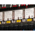CEMBRE SPA - CEM46438 ETICHETTE ADESIVE, IN FILM PVC, PREFUSTELLATE, PER ESTERNO QUADRO, 46xmm, GIALLO PVC99008YE