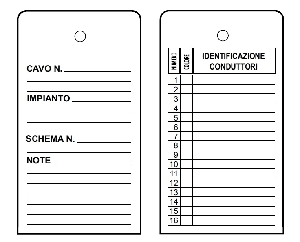 CEMBRE S.P.A. - CEM56009 CARTELLINO WIT-W PER CONDUT.SPESSORE 0,3