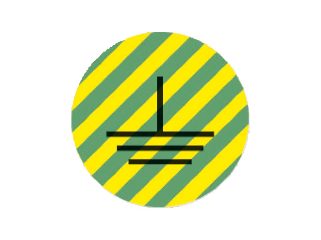 CEMBRE S.P.A. - CEM700701-BULK ETICHETTA ADESIVA PER APPARECCHIATURE CS-EYG, SIMBOLO GIALLO-VERDE TERRA