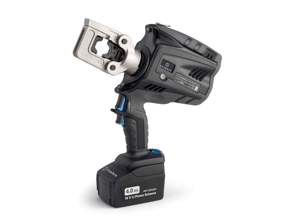 CEMBRE S.P.A. - CEMB500 UTENSILE OLEODINAMICO A BATTERIA PER LA COMPRESSIONE, DA 63kN, A PISTOLA, CON TESTA CHIUSA APRIBILE, PER CONNETTORI ELETTRICI FINO A 300 MMQ