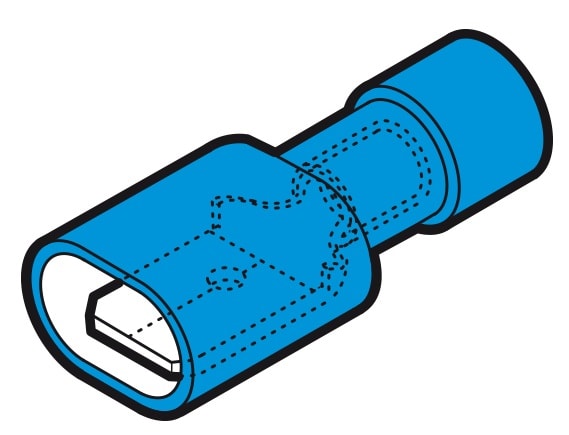 CEMBRE S.P.A. - CEMBF-M608P INNESTO MASCHIO BLU 6.35X0.8 TUTTO ISOLA