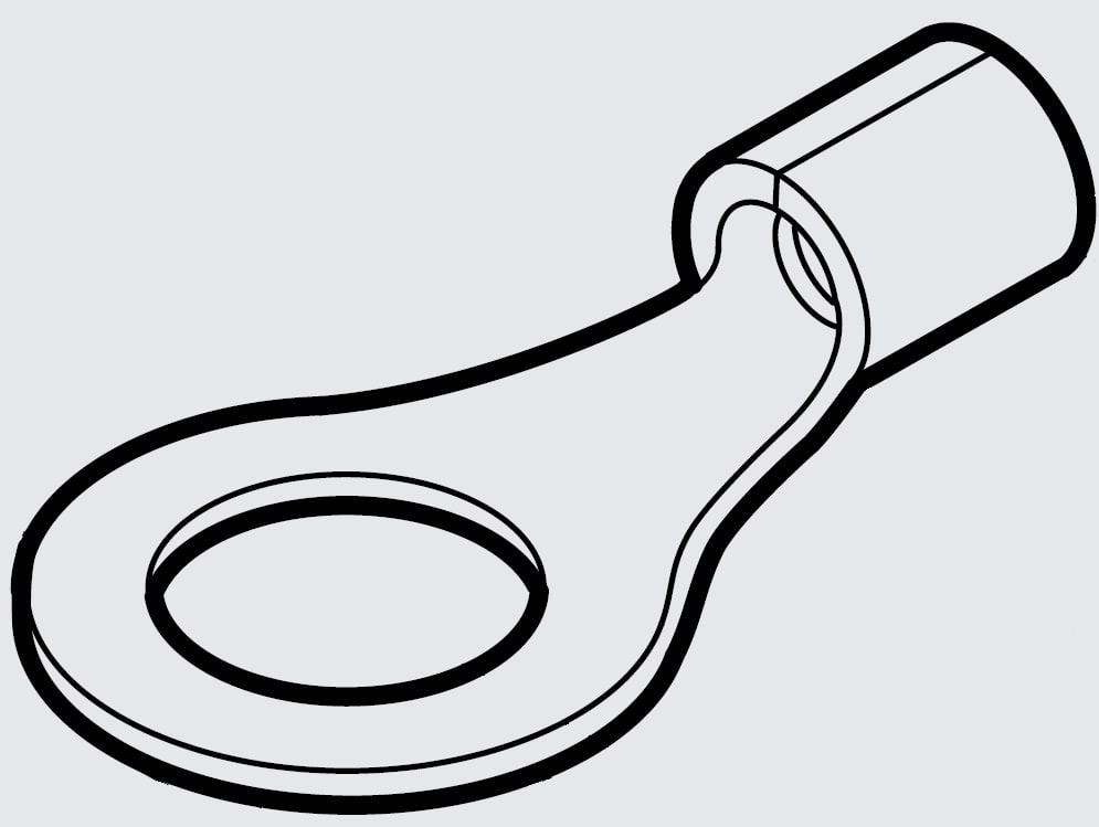 CEMBRE S.P.A. - CEMRN-M3.5/1 CAPOCORDA AD OCCHIELLO, NON ISOLATO, CON COLLETTO NON BRASATO, PER CONDUTTORI IN RAME, VITE 3,5mm B=6,2 SEZIONE 0,25-1,5 mmq