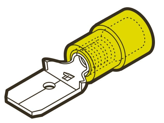 CEMBRE S.P.A. - CEMGF-M608 INNESTO MASCHIO GIALLO 6,35X0,8
