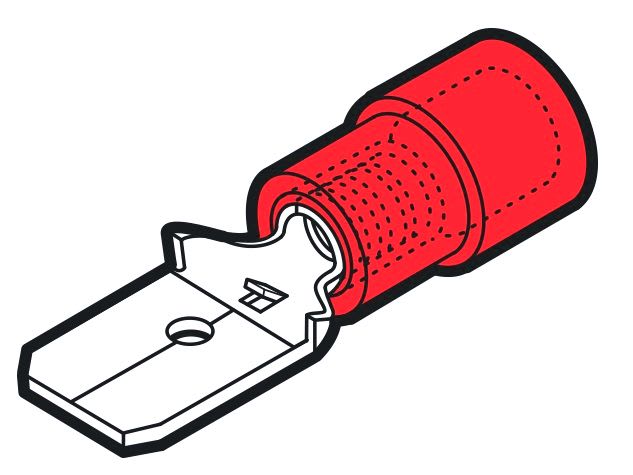 CEMBRE S.P.A. - CEMRF-M608 INNESTO MASCHIO ROSSO 6,35x0,8