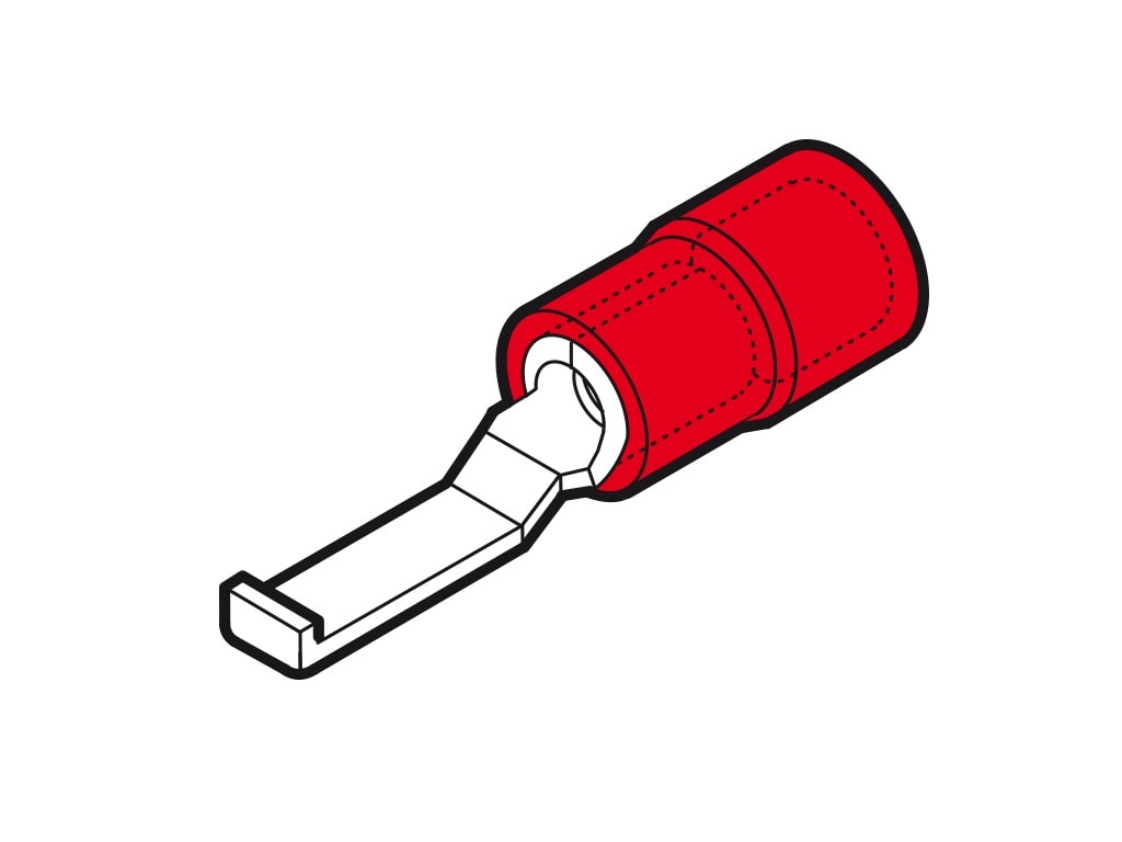 CEMBRE S.P.A. - CEMRF-PPL30 CAPOCORDA AD UNCINO, PREISOLATO IN PVC, ROSSO, PER CONDUTTORI IN RAME, P=17,5 B=3,0 SEZIONE 0,25-1,5 mmq