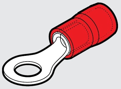 CEMBRE S.P.A. - CEMRKY-M5 CAPOCORDA A OCCHIELLO RINFORZATO ANTIVIBRANTE, PREISOLATO IN PA6.6, ROSSO, PER CONDUTTORI IN RAME, HALOGEN FREE, SEZIONE 0,25-1,5mmq VITE 5mm