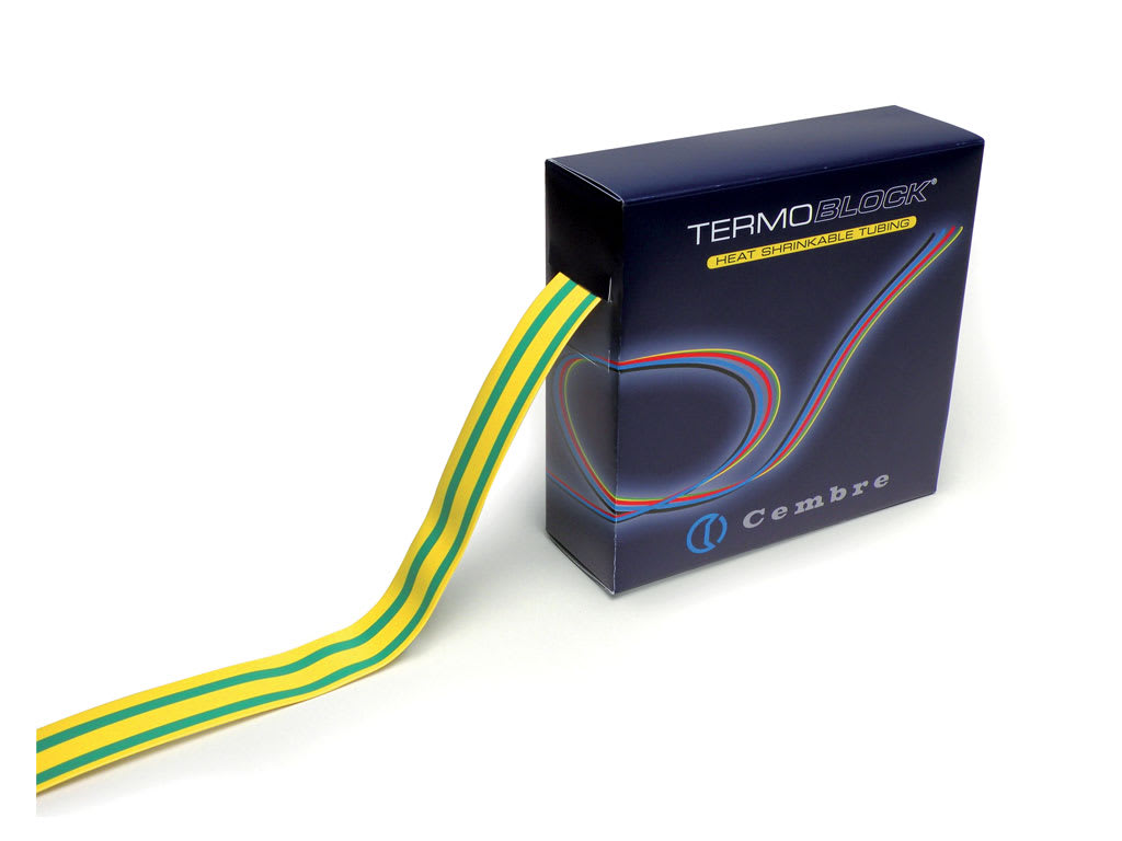 CEMBRE S.P.A. - CEMTBS95X10BU GUAINA TERMORESTRINGENTE TERMOBLOCK, IN POLIOLEFINA, RESTRINGIMENTO 2:1, ROTOLO 10m, Ø INT. 9,5mm PRE RESTR., Ø INT. 4,5mm POST RESTR., BLU