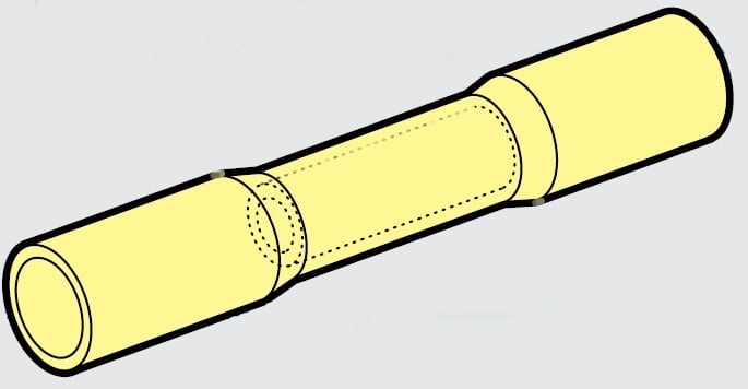 CEMBRE S.P.A. - CEMWL1-M GIUNTO TESTA-TESTA, PREISOLATO IN PE HD TERMORETRATTILE, GIALLO, PER CONDUTTORI IN RAME, HALOGEN FREE, IP68, SEZIONE 4-6 mmq